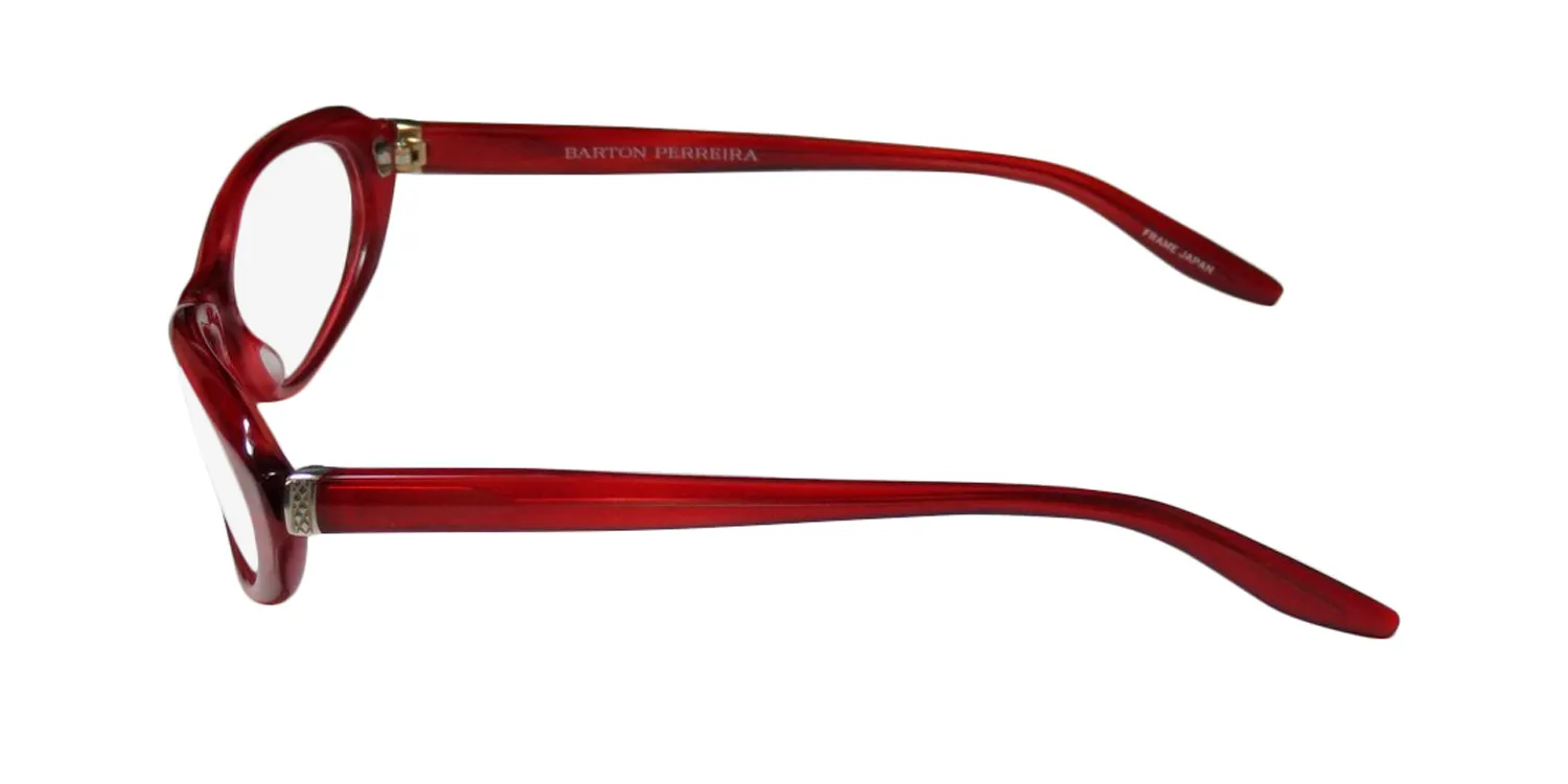 Barton Perreira Lolita sca/sil Eyeglasses Scarlet Red 52mm 4