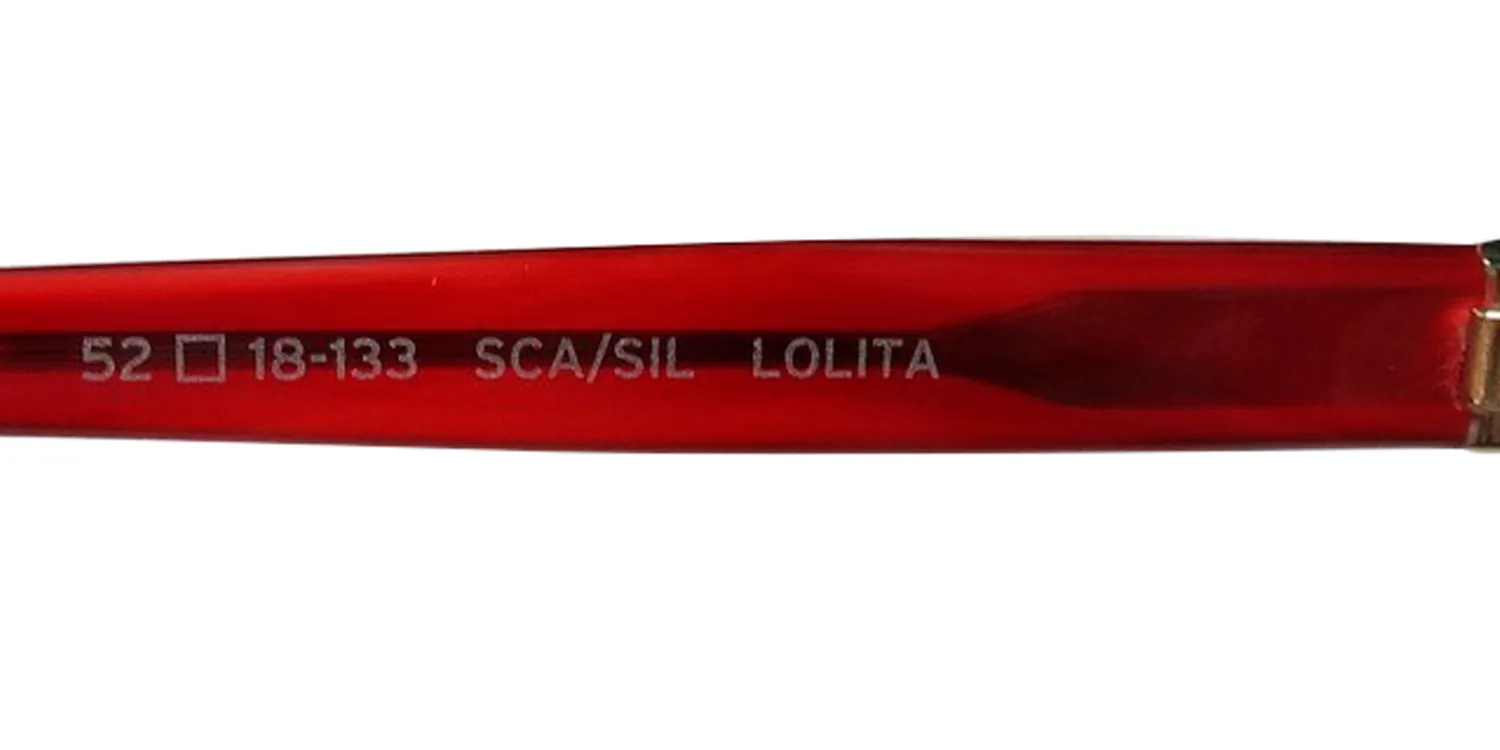 Barton Perreira Lolita sca/sil Eyeglasses Scarlet Red 52mm 8