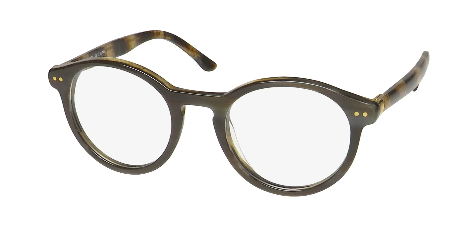Harry Lary Apology 377 Eyeglasses Olive Brown 49mm