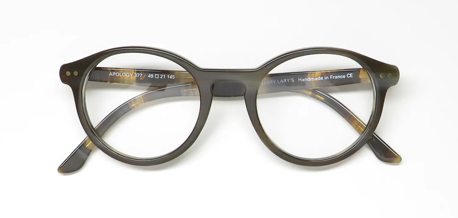 Harry Lary Apology 377 Eyeglasses Olive Brown 49mm 2