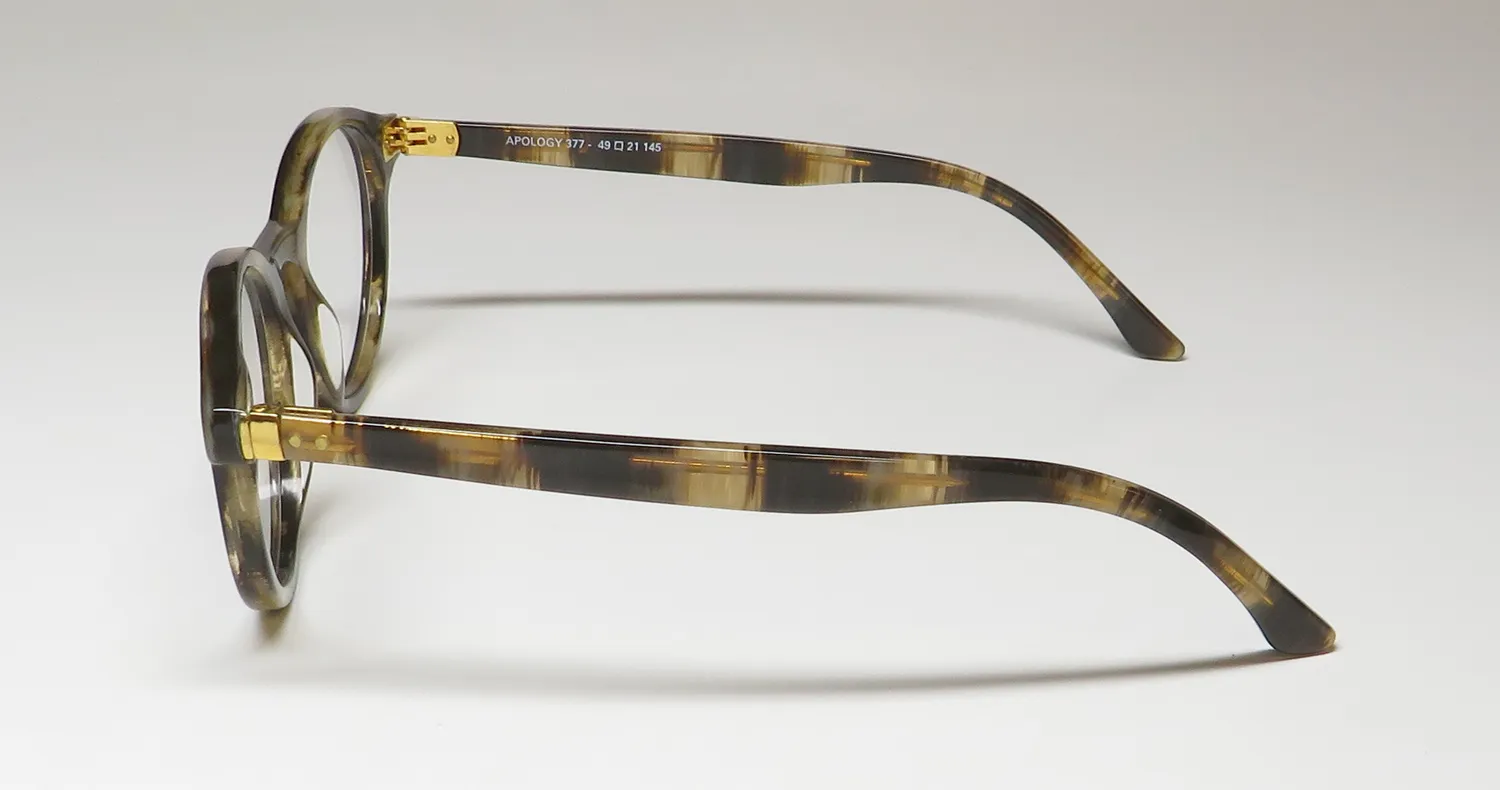 Harry Lary Apology 377 Eyeglasses Olive Brown 49mm 4