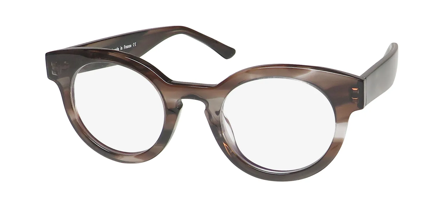 Harry Lary Army 014 Eyeglasses Brown Gray Transparent 44mm
