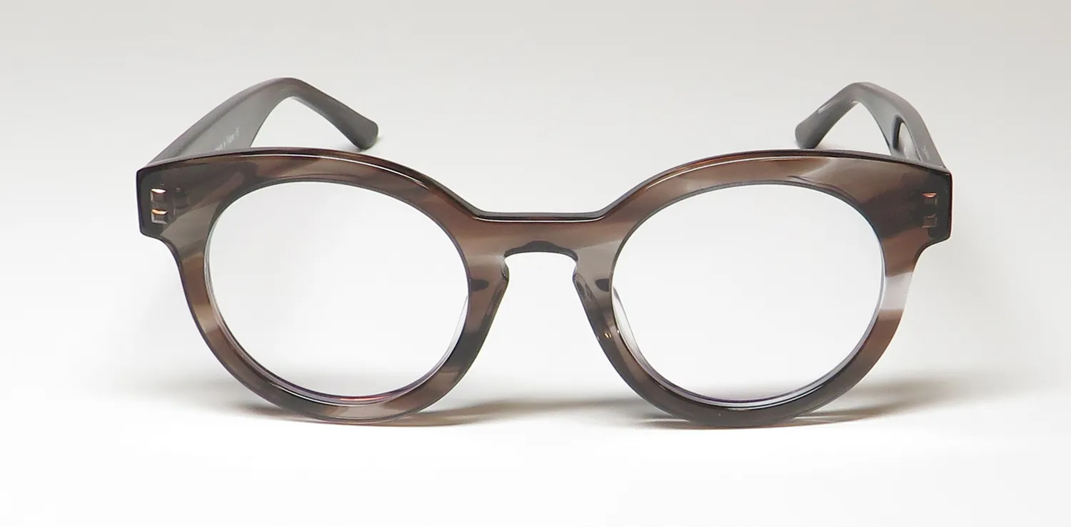 Harry Lary Army 014 Eyeglasses Brown Gray Transparent 44mm 3