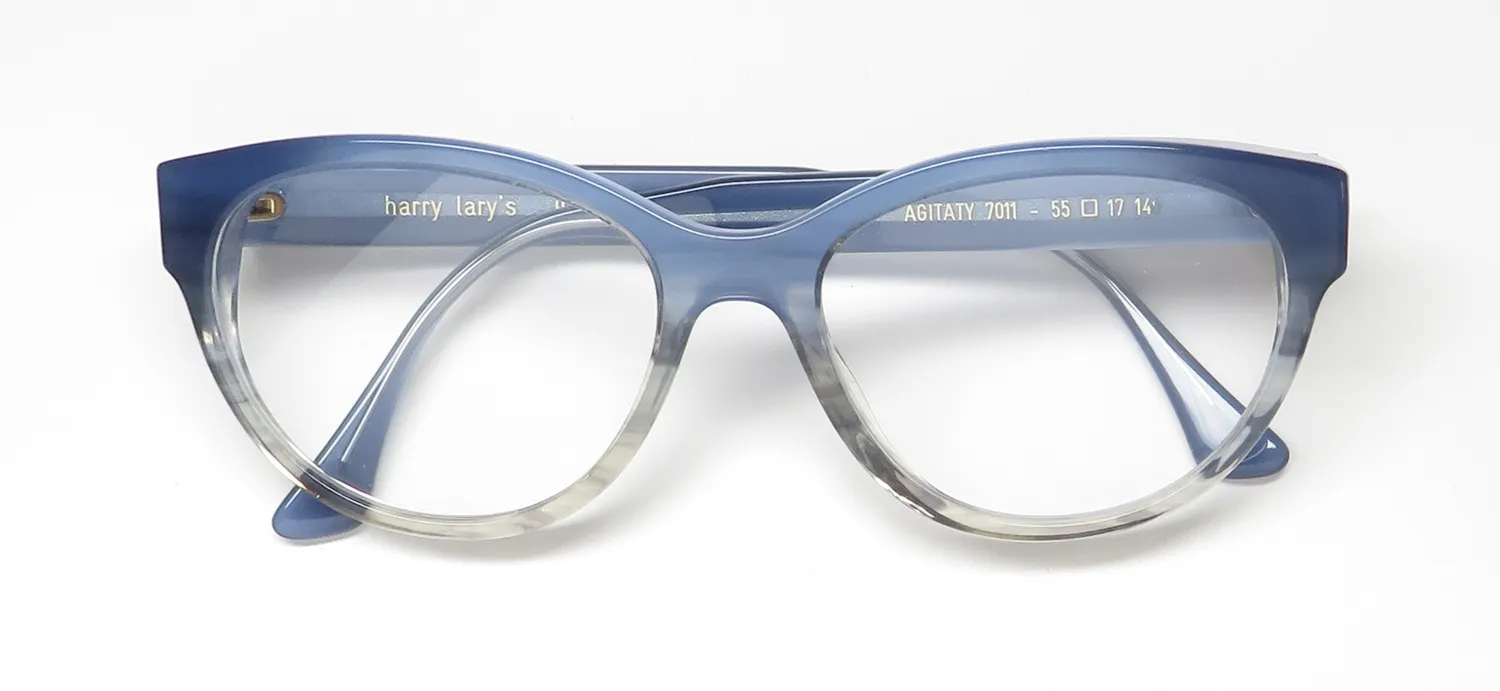 Harry Lary Agitaty 7011 Eyeglasses Transparent Blue 55mm 2