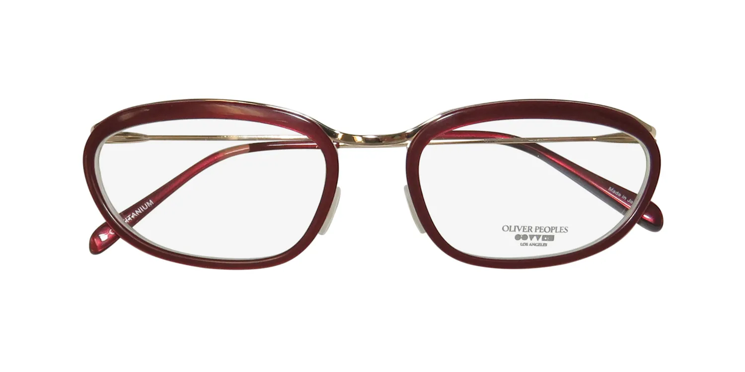 Oliver Peoples Massine cl/g Eyeglasses Merlot 52mm Unisex 2