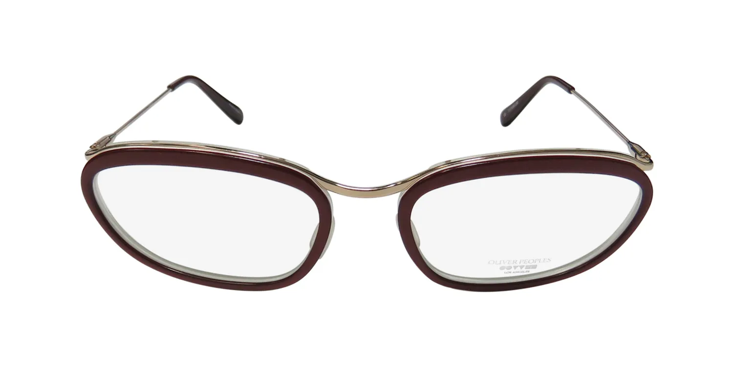 Oliver Peoples Massine cl/g Eyeglasses Merlot 52mm Unisex 3