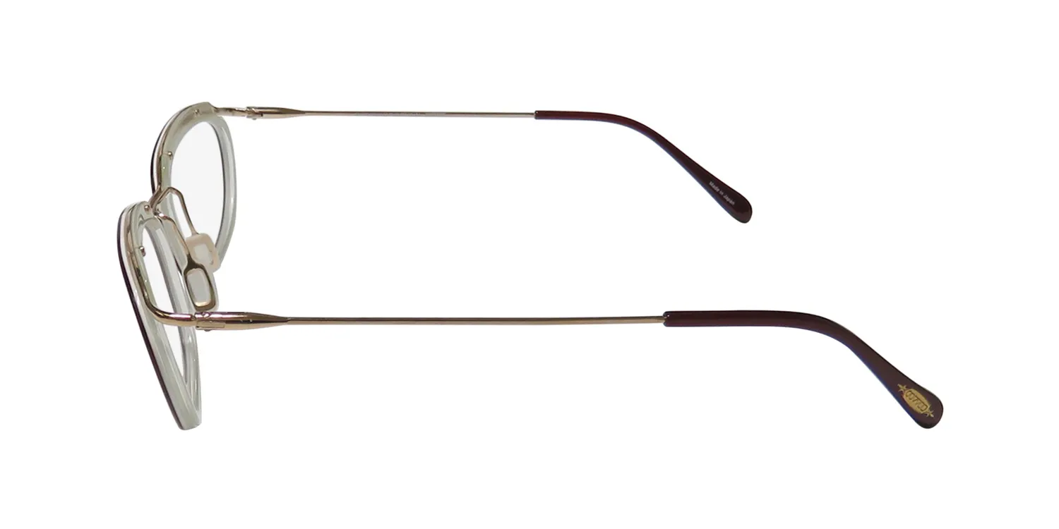 Oliver Peoples Massine cl/g Eyeglasses Merlot 52mm Unisex 4