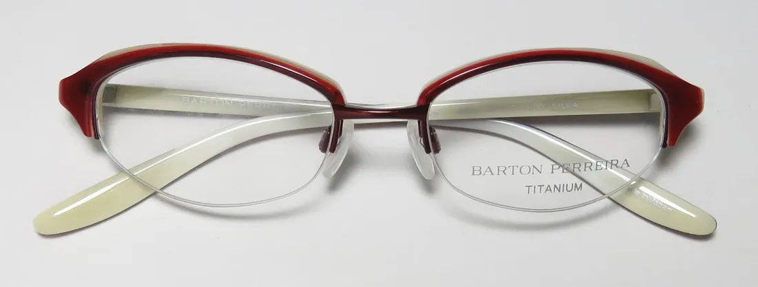 Barton Perreira Sylvia rev/ruby Eyeglasses Red 49mm 2