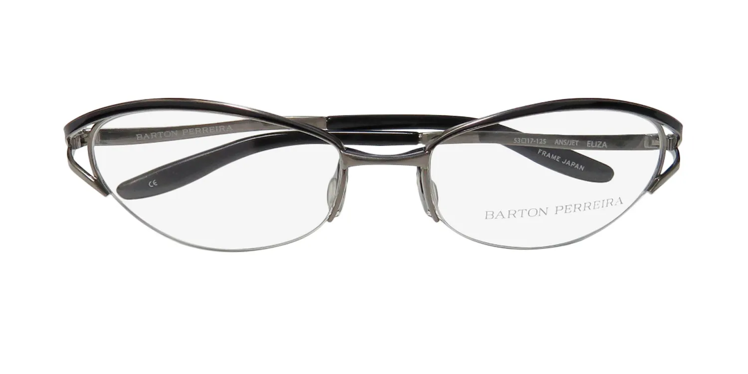 Barton Perreira Eliza ans/jet Eyeglasses Antique Silver 53mm 2