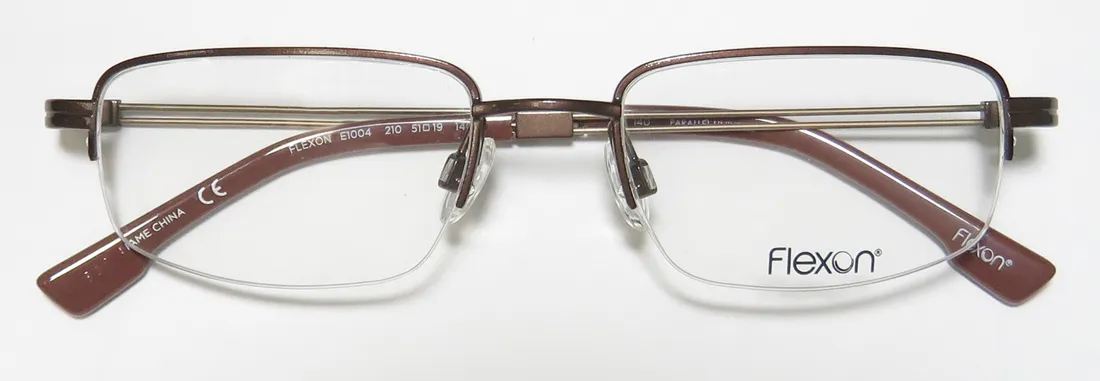 Flexon E1004 210 Eyeglasses Brown 51mm Men 2