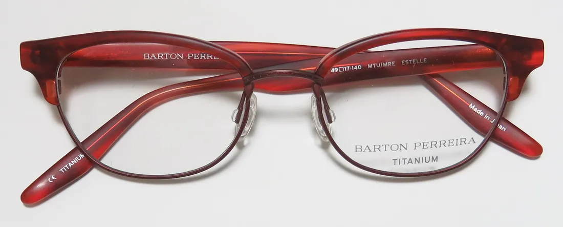 Barton Perreira Estelle mtu/mre Eyeglasses Matte Red 49mm 2