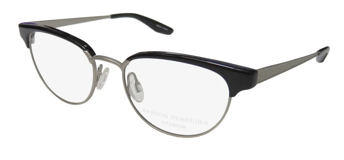 Barton Perreira Filly bla/brs Eyeglasses Brushed Silver 49mm
