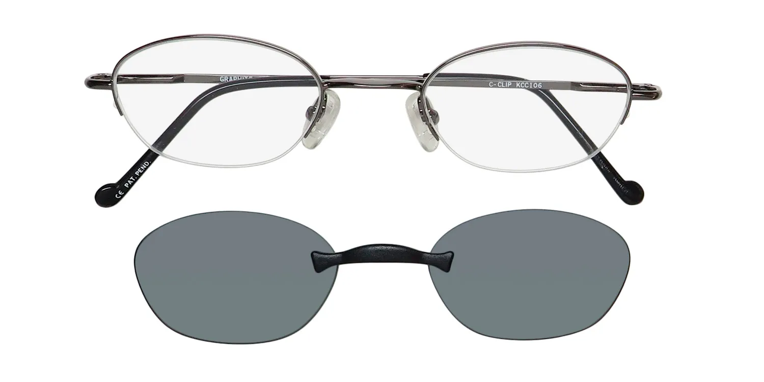 Elite Eyewear Clever Clip 106 graphite Eyeglasses Graphite 46mm Unisex 3
