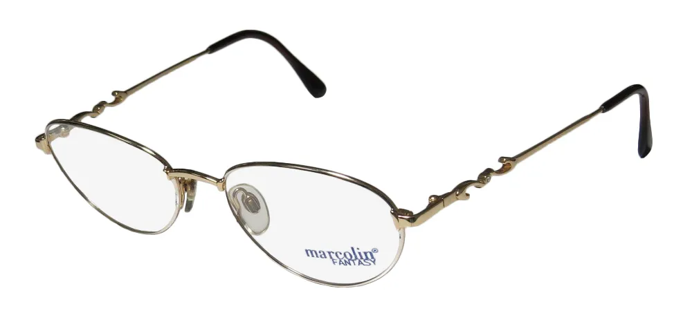 Marcolin 7193 828 Eyeglasses Gold 53mm Women