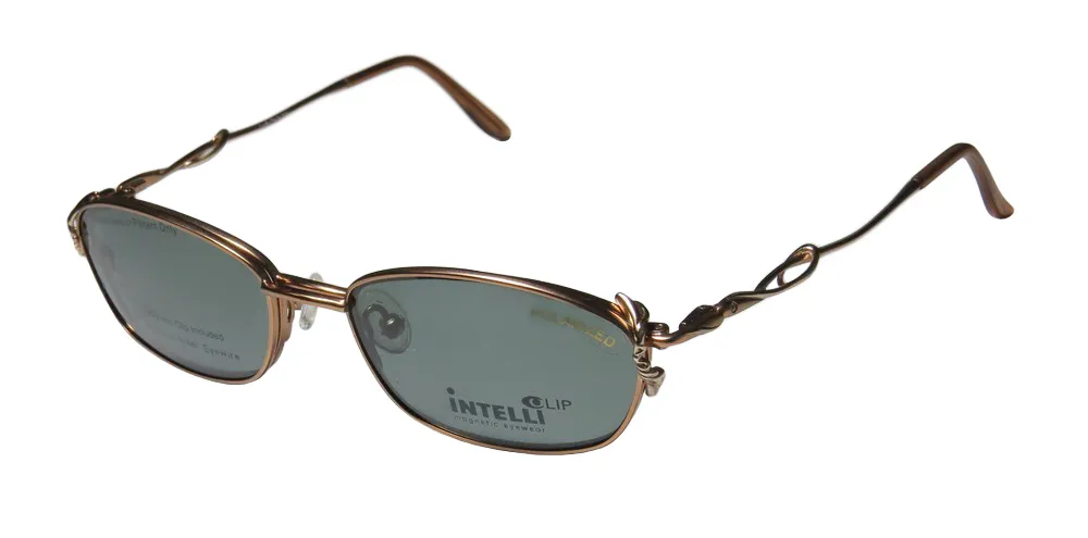 Elite Eyewear 721 tan / gold Eyeglasses Brownish Bronze 52mm