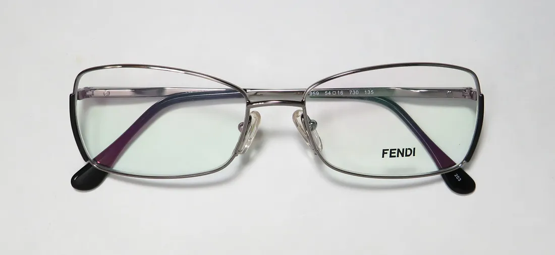 Fendi 959 730 Eyeglasses Shiny Nickel 54mm 2