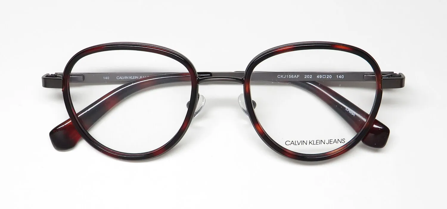 Calvin Klein Jeans 156af 202 Eyeglasses Warm Tortoise 49mm 2