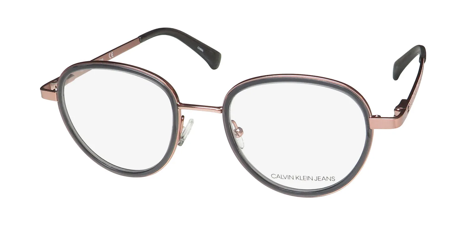 Calvin Klein Jeans 156af 005 Eyeglasses Crystal Smoke 49mm