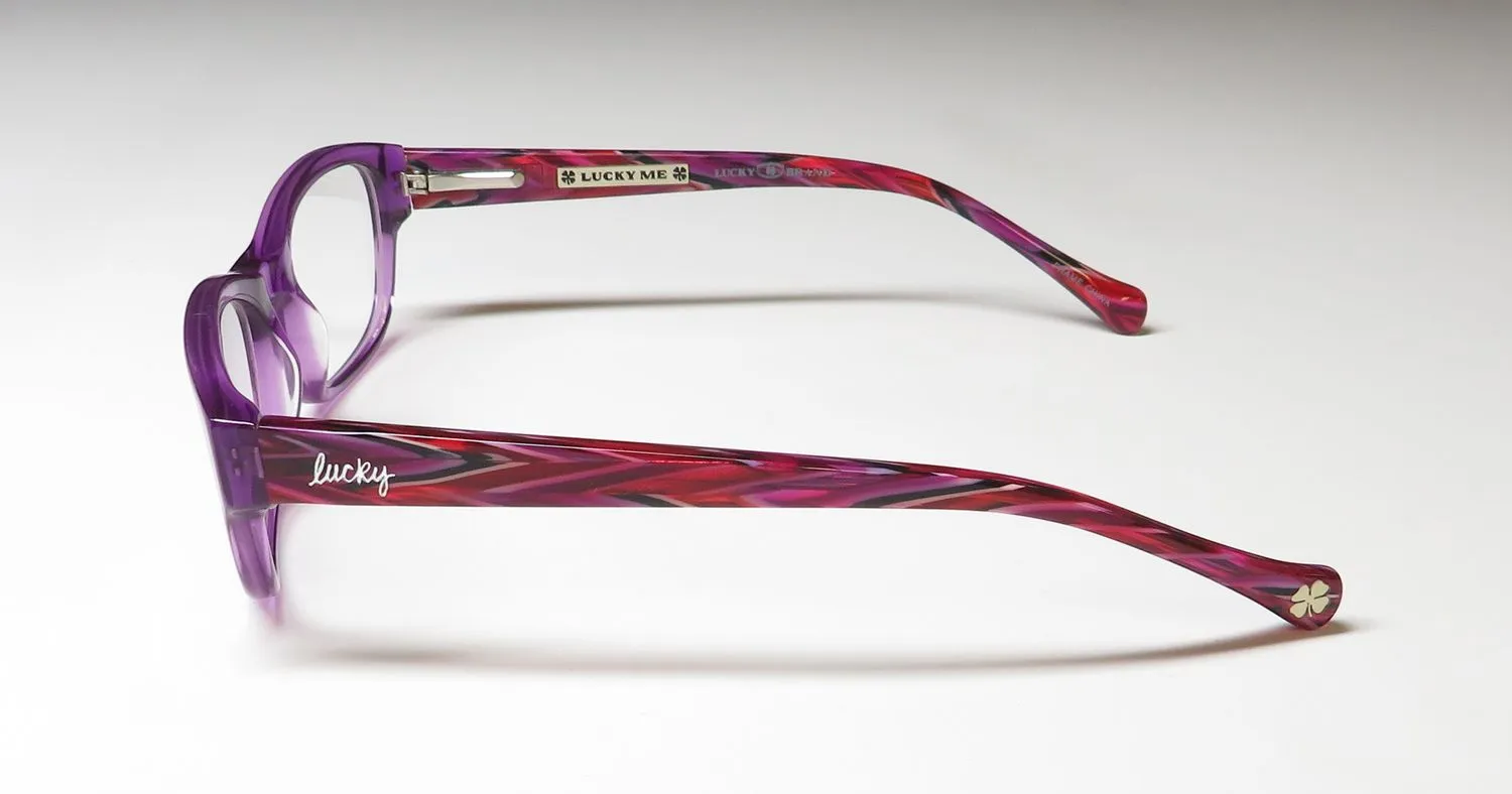 Lucky Brand Busy plum Eyeglasses Purple Crystal 46mm 4
