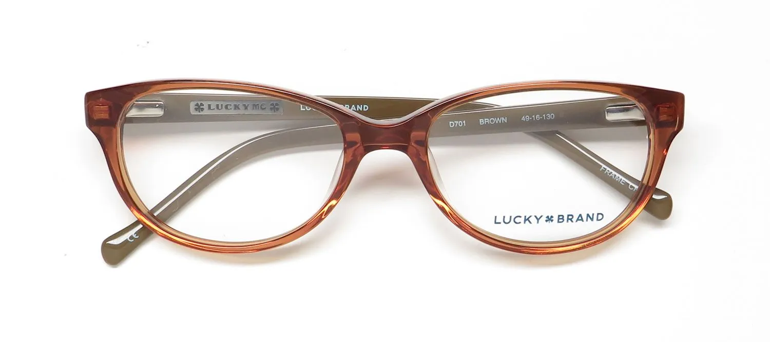 Lucky Brand D701 brown Eyeglasses Brown 49mm 2