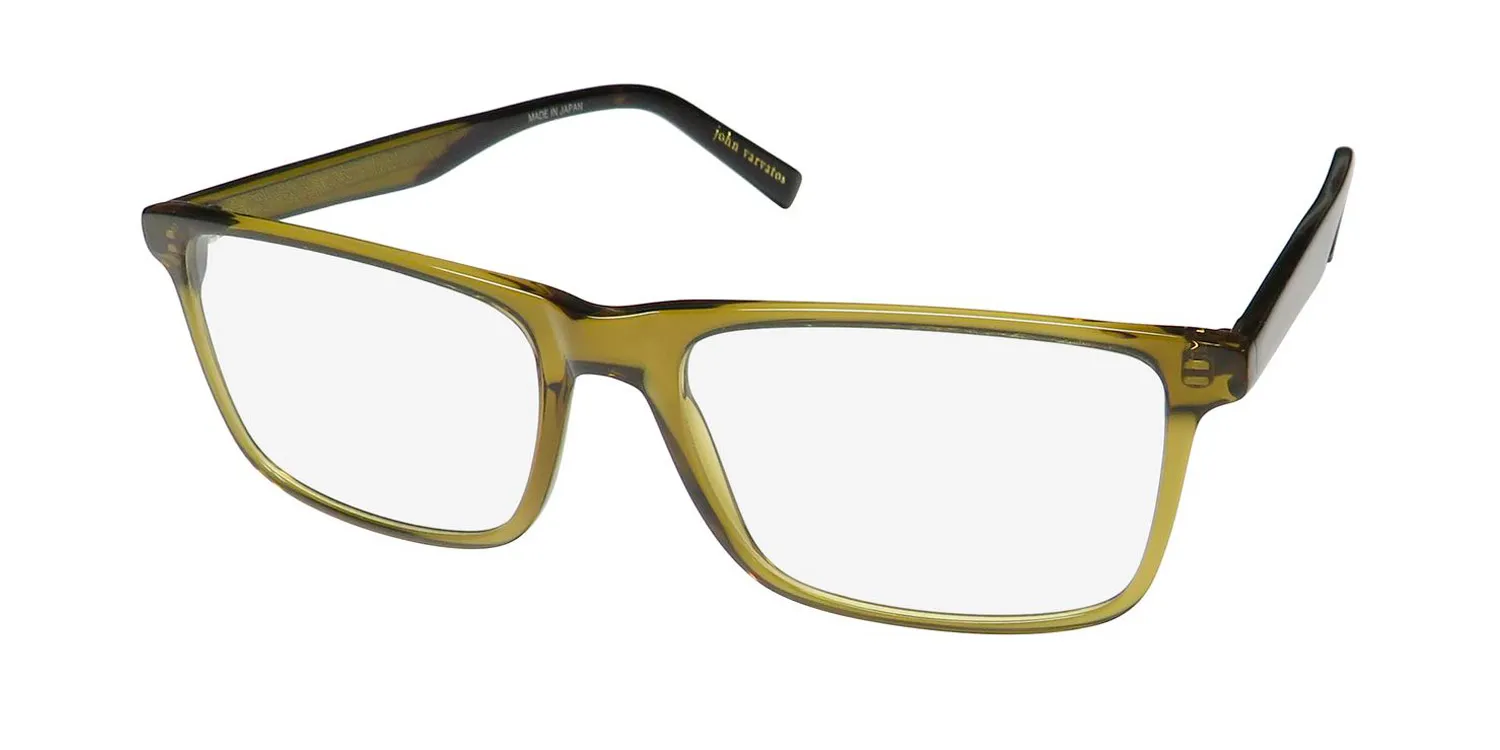 John Varvatos V374 olive Eyeglasses Olive Crystal 55mm