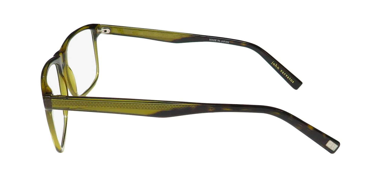 John Varvatos V374 olive Eyeglasses Olive Crystal 55mm 4