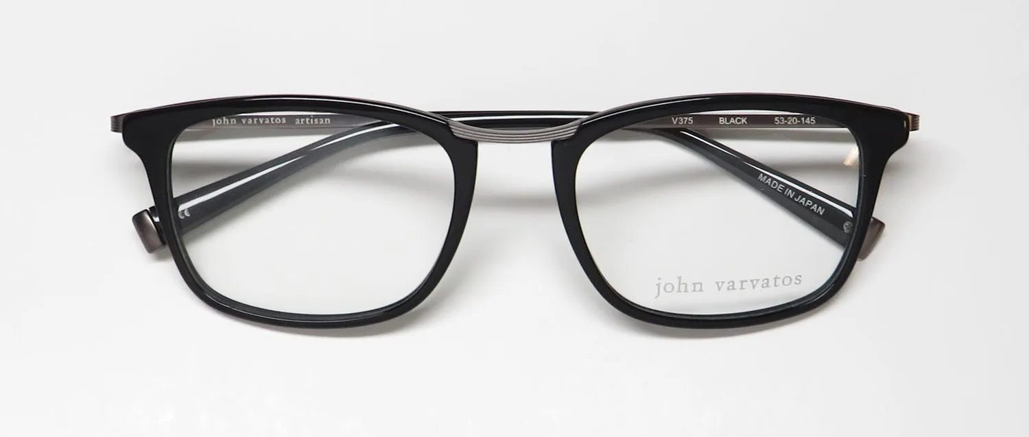 John Varvatos V375 black Eyeglasses Black 53mm 2
