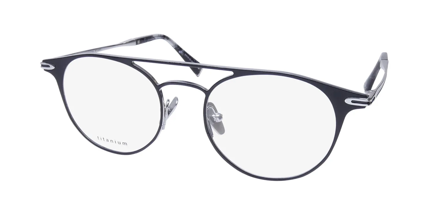 John Varvatos V169 matte black/silver Eyeglasses Matte Black 49mm