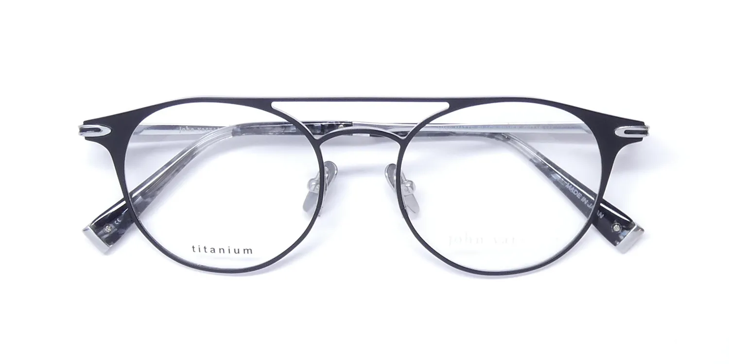 John Varvatos V169 matte black/silver Eyeglasses Matte Black 49mm 2