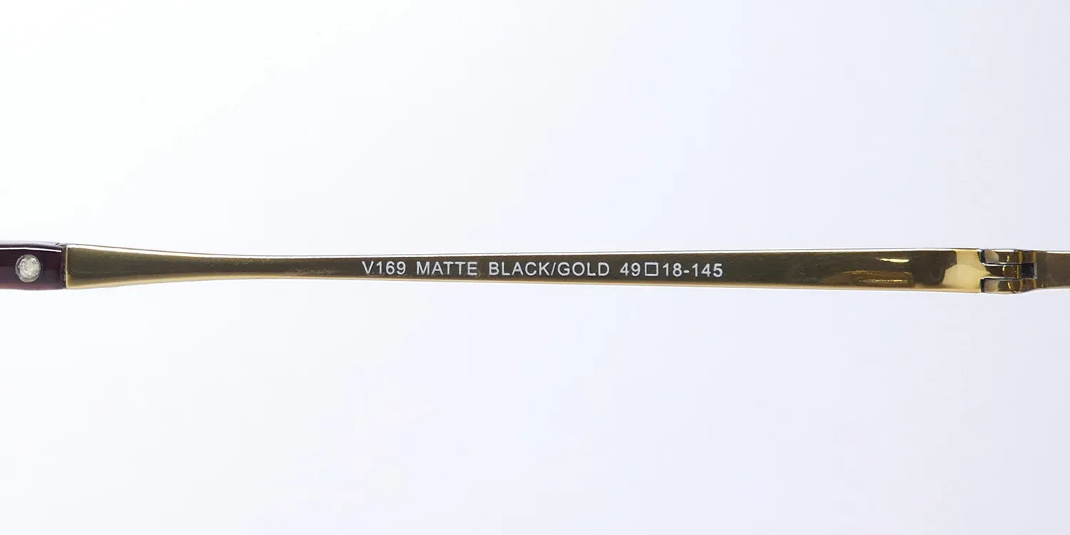 John Varvatos V169 matte black/gold Eyeglasses Matte Black 49mm 8