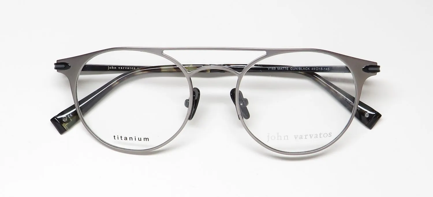 John Varvatos V169 matte gun/black Eyeglasses Matte Gun 49mm 2
