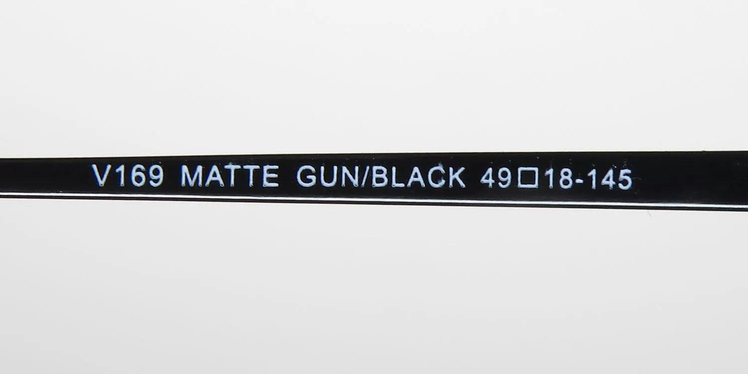 John Varvatos V169 matte gun/black Eyeglasses Matte Gun 49mm 8
