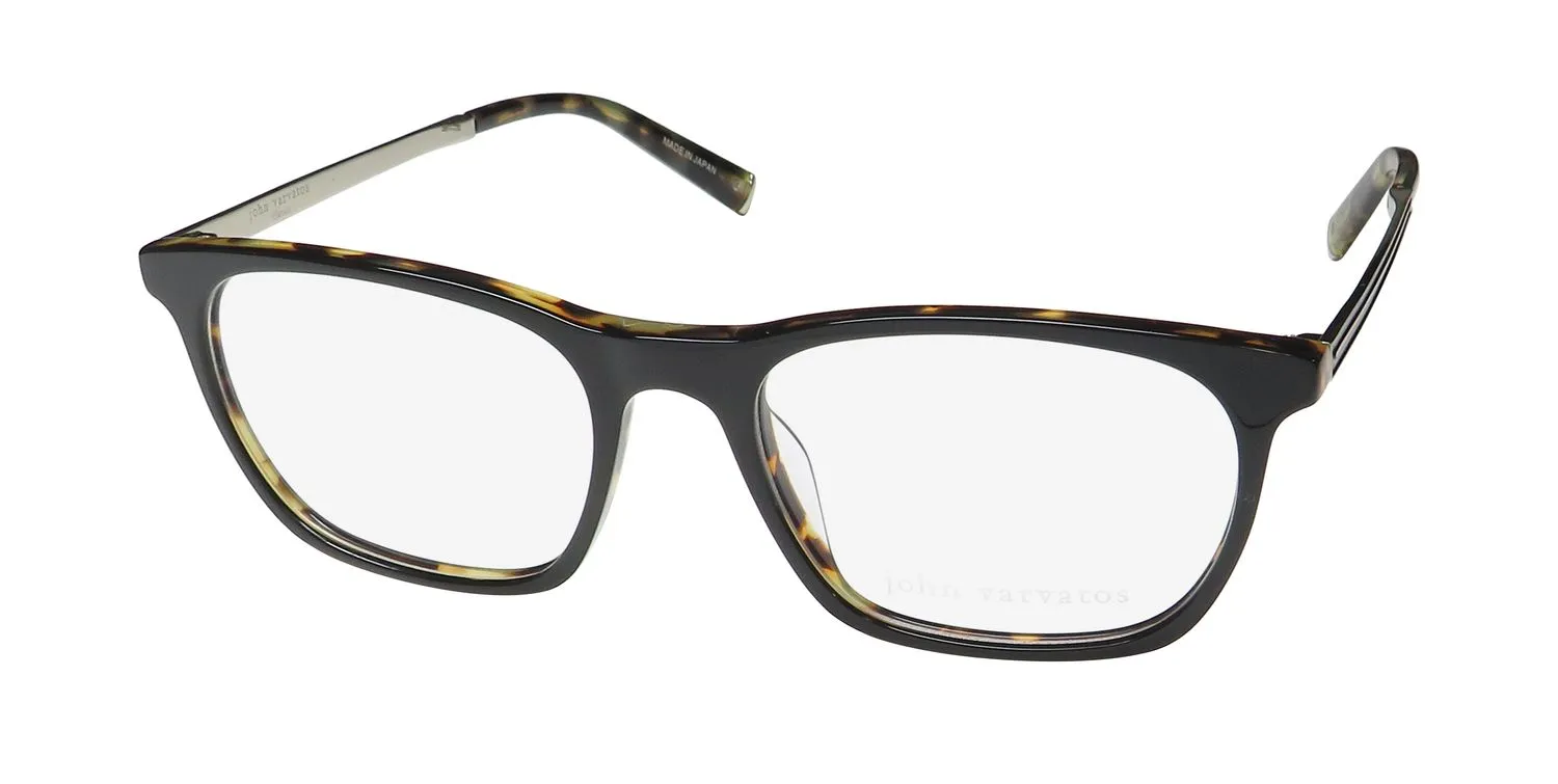 John Varvatos V406 black/ tortoise Eyeglasses Black 53mm