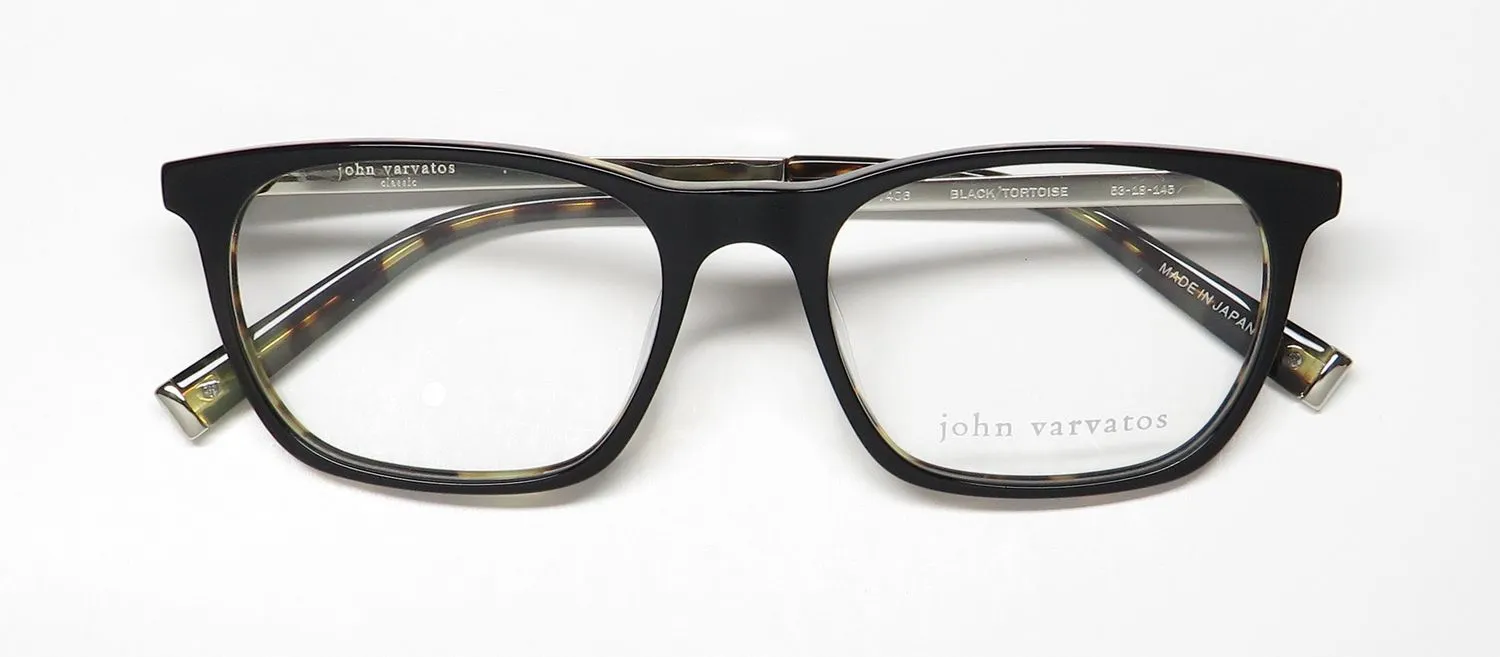 John Varvatos V406 black/ tortoise Eyeglasses Black 53mm 2