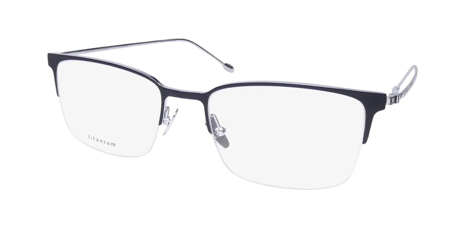 John Varvatos V172 black/silver Eyeglasses Black 55mm