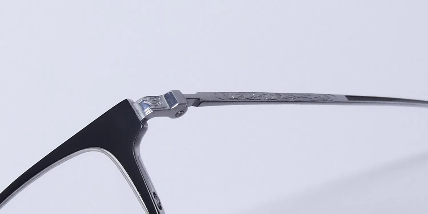 John Varvatos V172 black/silver Eyeglasses Black 55mm 6
