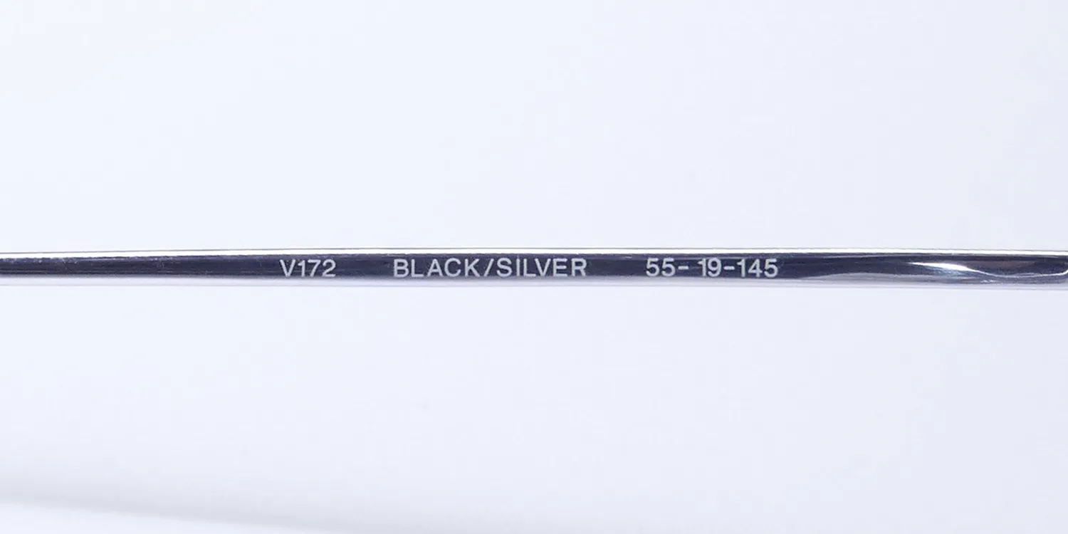 John Varvatos V172 black/silver Eyeglasses Black 55mm 8