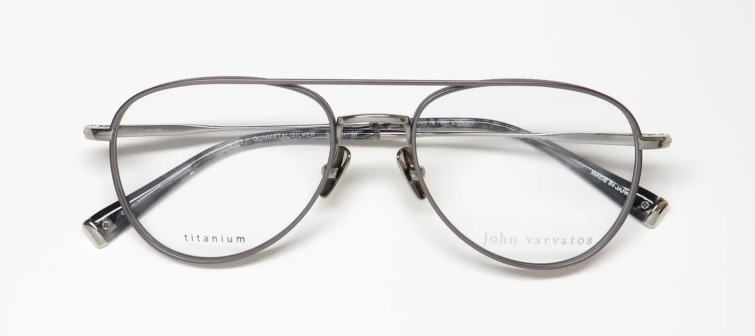John Varvatos V175 gunmetal/ silver Eyeglasses Gunmetal 54mm 2