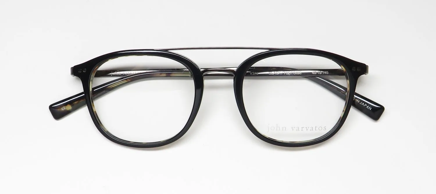 John Varvatos V378 black/ tortoise Eyeglasses Black 49mm 2