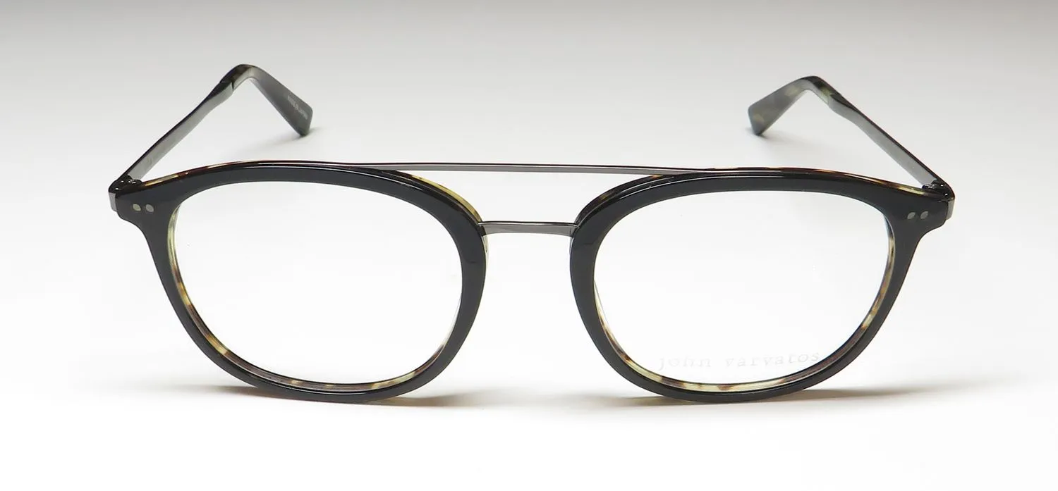 John Varvatos V378 black/ tortoise Eyeglasses Black 49mm 3