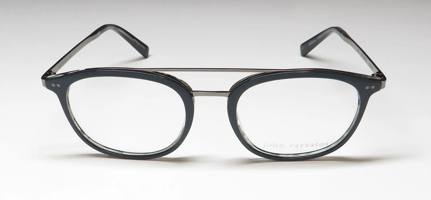 John Varvatos V378 navy/ smoke Eyeglasses Navy 49mm 3