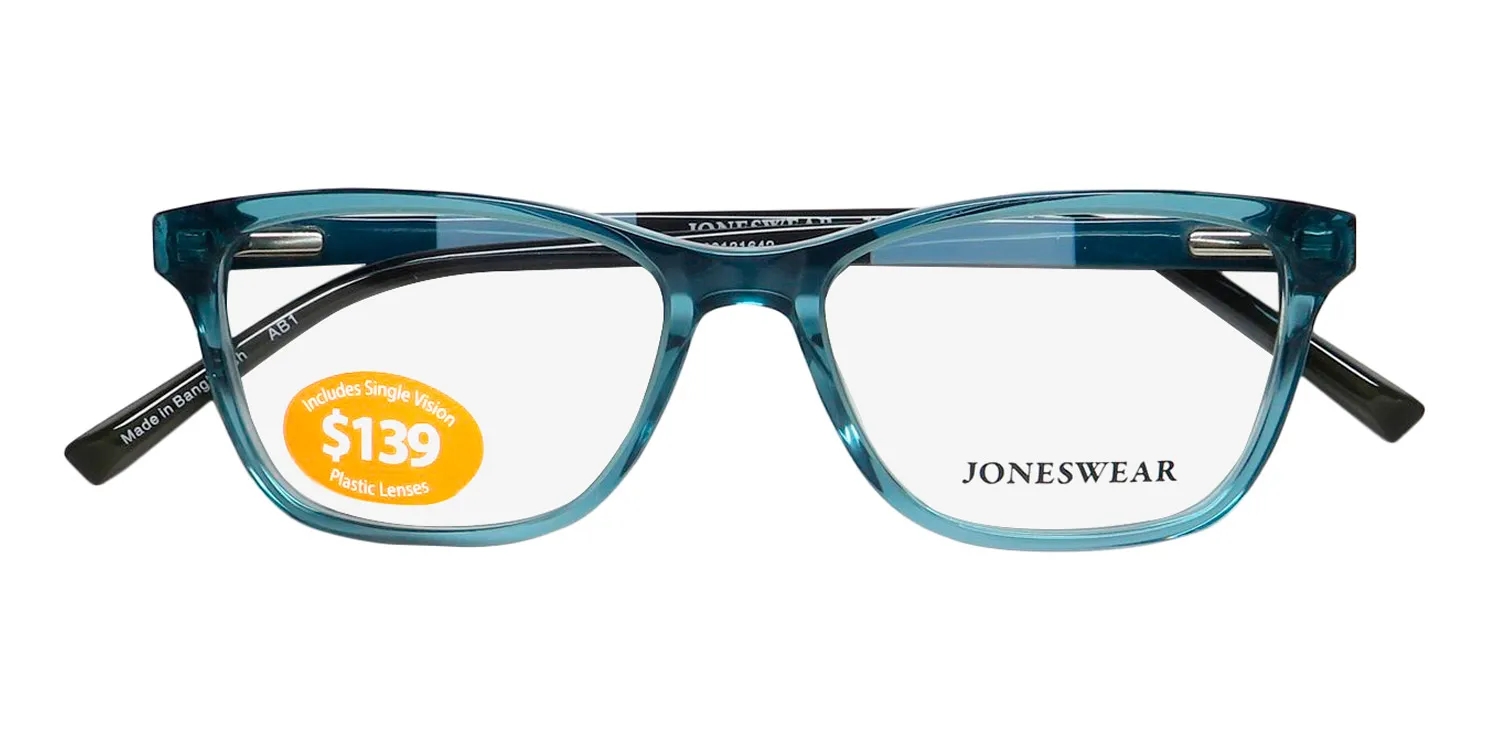 Jones New York Z108 teal Eyeglasses Teal Crystal 48mm 2