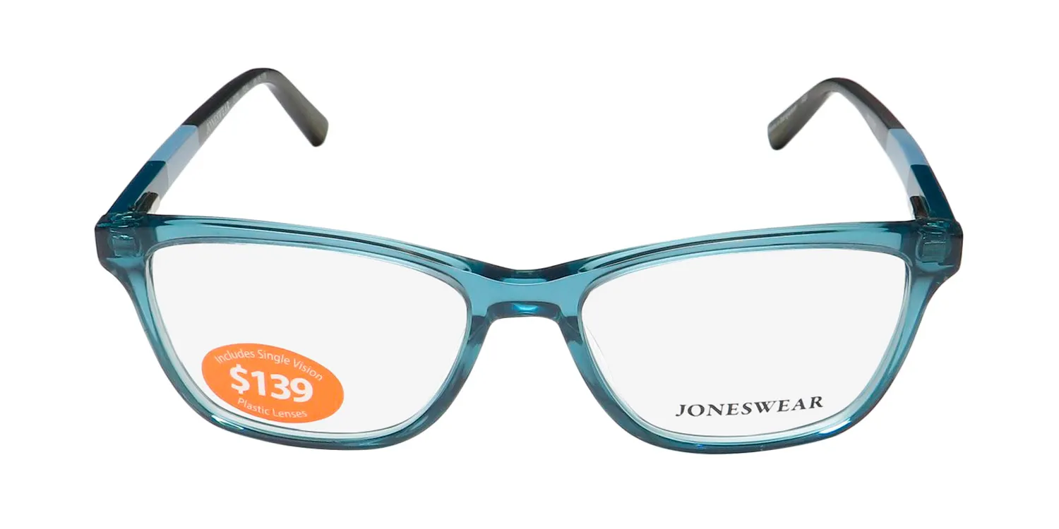 Jones New York Z108 teal Eyeglasses Teal Crystal 48mm 3