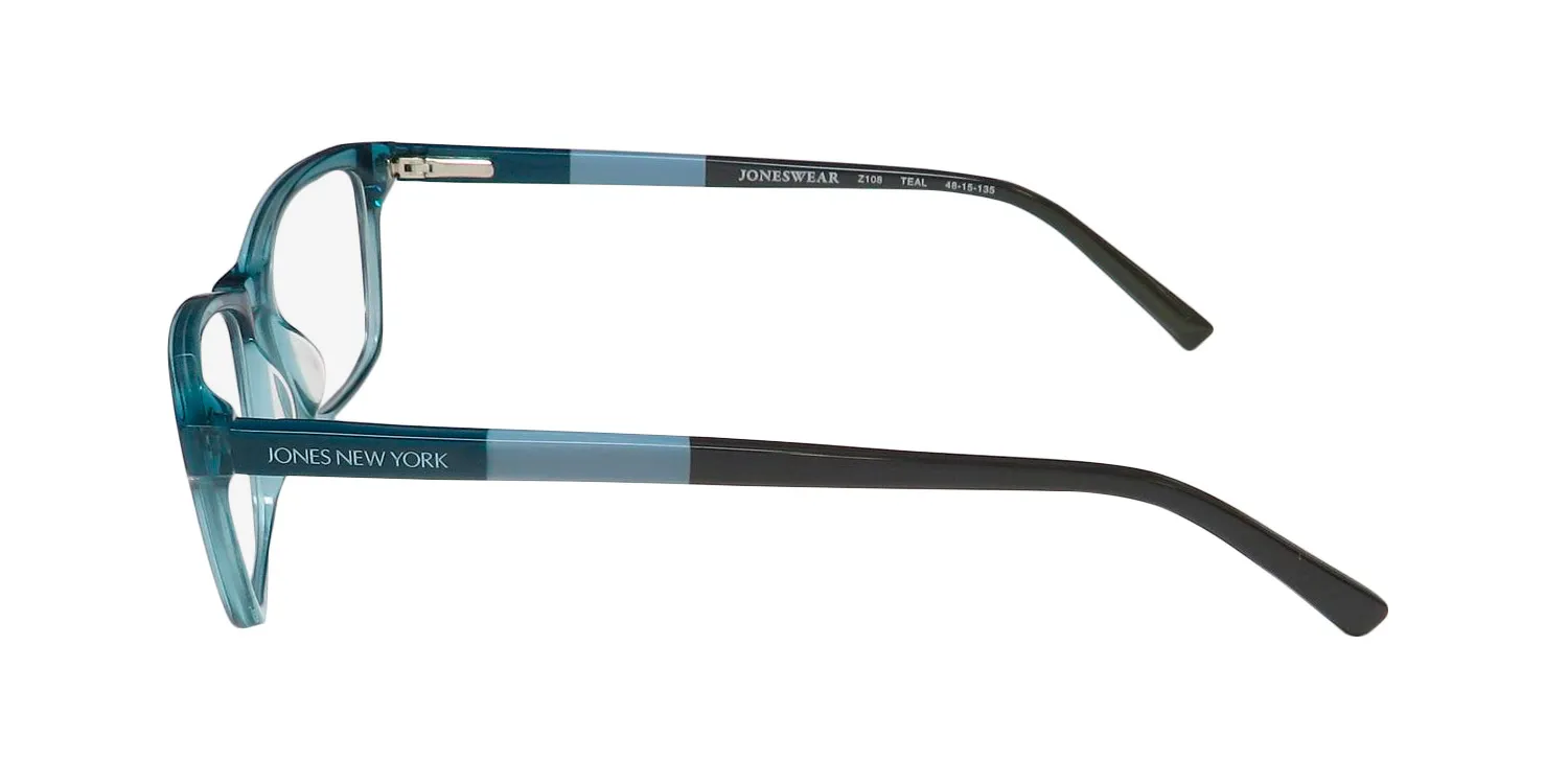 Jones New York Z108 teal Eyeglasses Teal Crystal 48mm 4