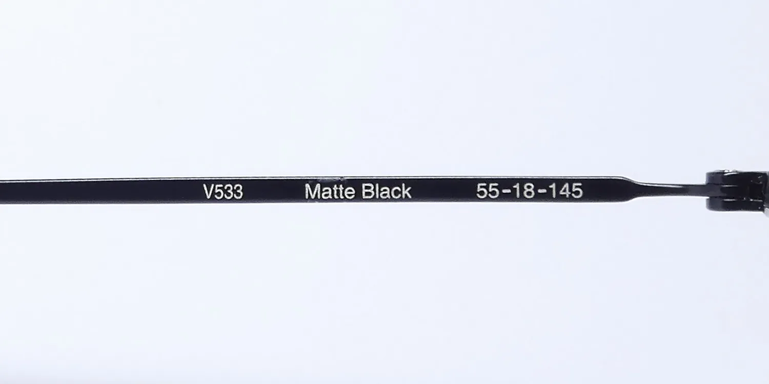 John Varvatos V533 matte black Sunglasses Matte Black 55mm 8