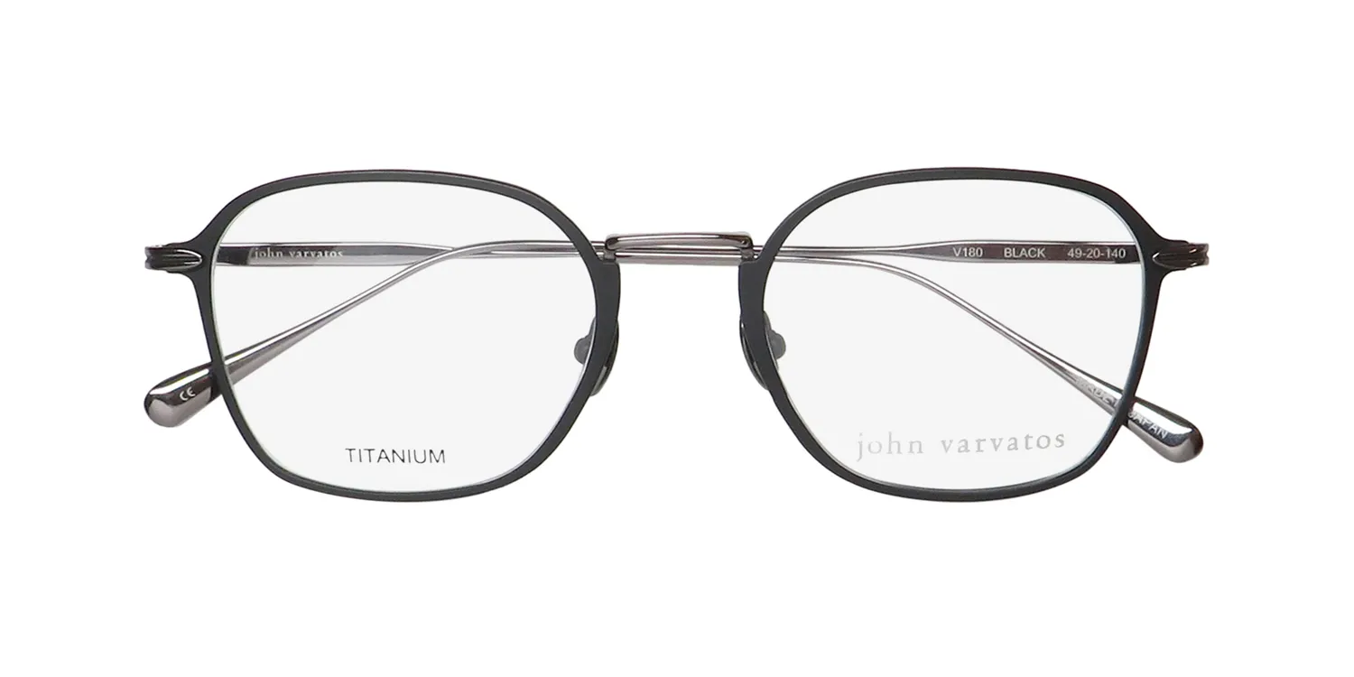 John Varvatos V180 black Eyeglasses Black 49mm 2