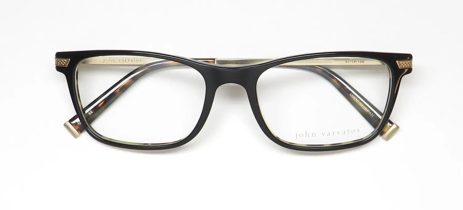 John Varvatos V412 black / tortoise Eyeglasses Black 57mm 2
