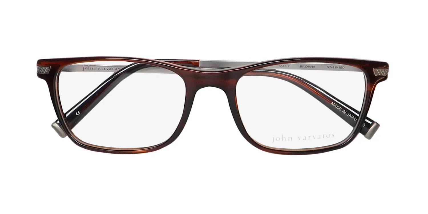 John Varvatos V412 brown Eyeglasses Brown 57mm 2