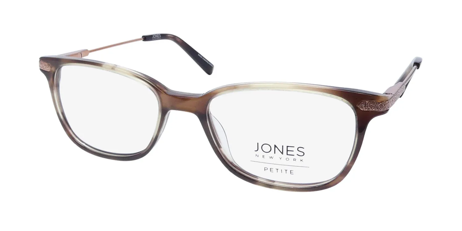 Jones New York J242 Petite brown horn Eyeglasses Brown Horn 48mm