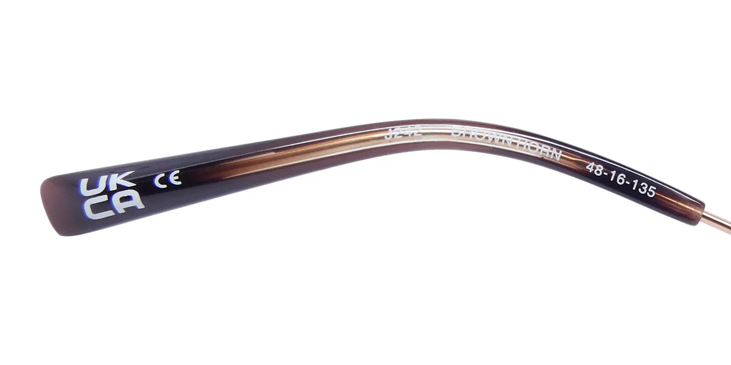 Jones New York J242 Petite brown horn Eyeglasses Brown Horn 48mm 8